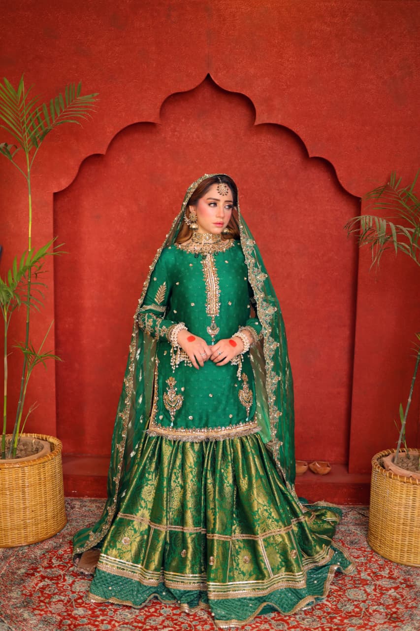 MNR EMERALD LEHENGA CHOLI