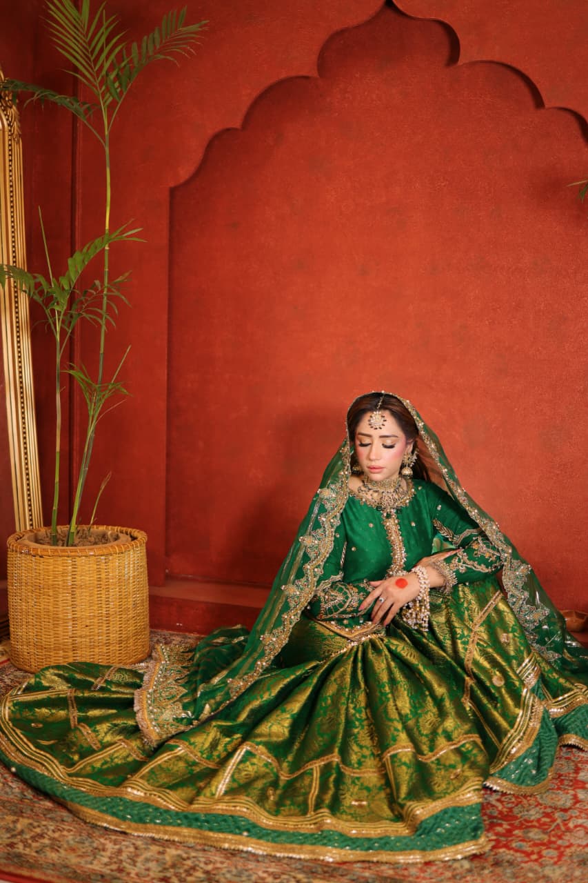 MNR EMERALD LEHENGA CHOLI